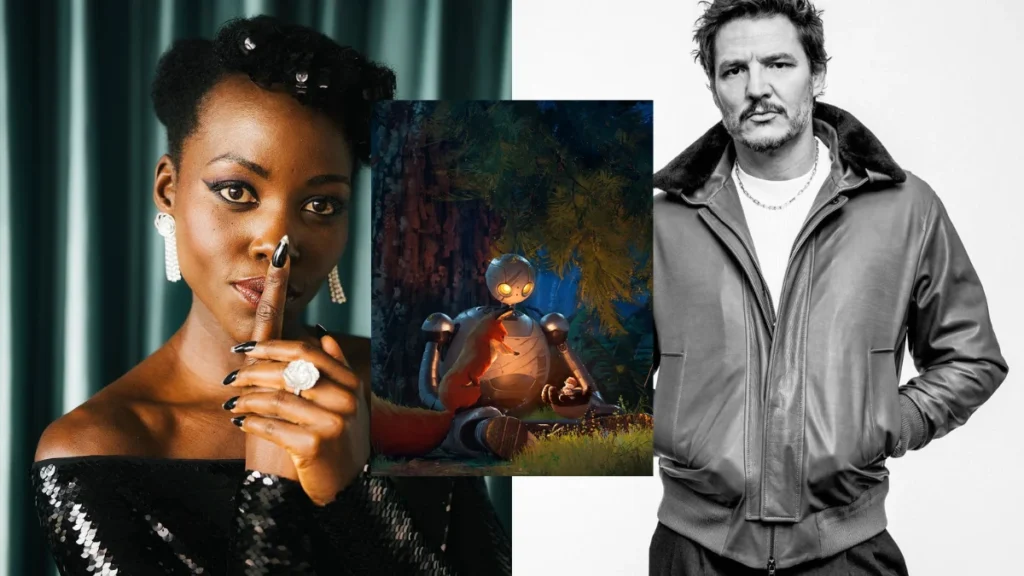 Lupita Nyong'o (Roz) and Pedro Pascal (Fink Fox)